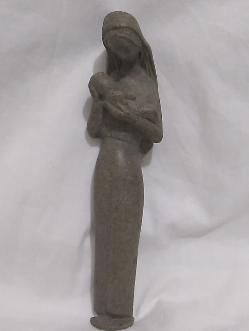 Volcanic Ash 1991 Mount Pinatubo Madonna And Child Stone Wall Hanging (B3)